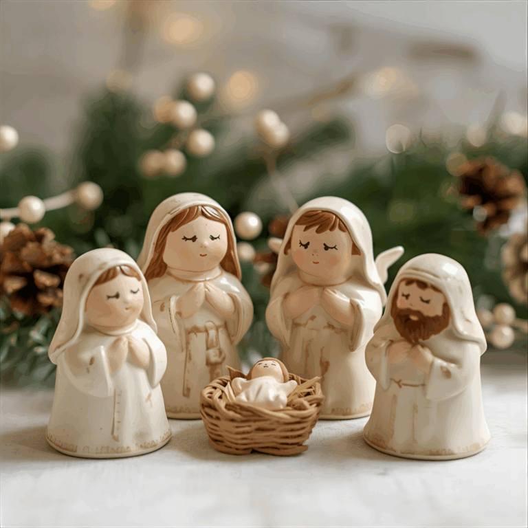 christmas decor nativity set
