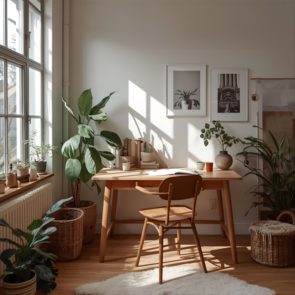 calm study room home decor 